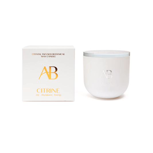 Candle - Aromabotanical - Aromabotanical Citrine Crystal Candle 340g - The Gift Company