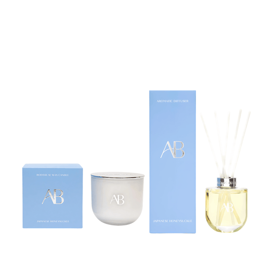 Candle - Aromabotanical - Aromabotanical Japanese Honeysuckle Candle & Diffuser Bundle (worth $65) - The Gift Company
