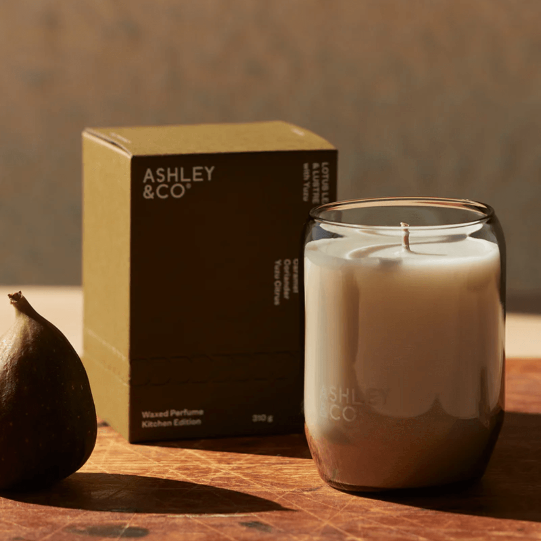 Candle - Ashley & Co - Ashley & Co Lotus Leaf & Lustre + Yuzu Kitchen Edition Waxed Perfume 310g - The Gift Company