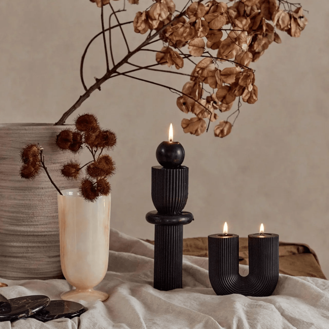 Candle - Black Blaze - Black Blaze Barrenjoey Candle Black - The Gift Company