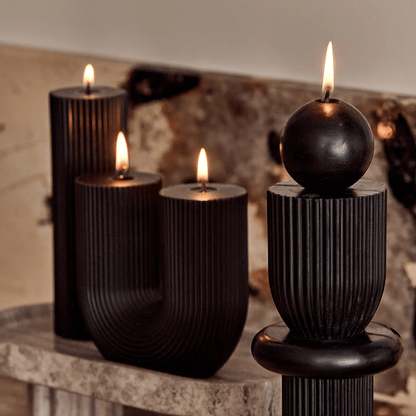 Candle - Black Blaze - Black Blaze Barrenjoey Candle Black - The Gift Company