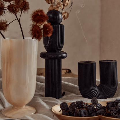Candle - Black Blaze - Black Blaze Barrenjoey Candle Black - The Gift Company