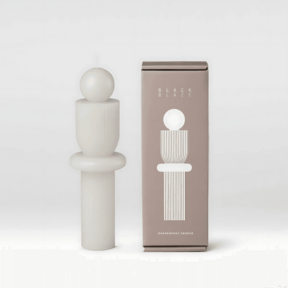 Candle - Black Blaze - Black Blaze Barrenjoey Candle White - The Gift Company