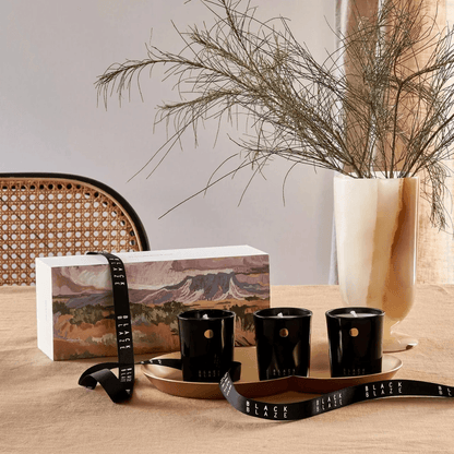 Candle - Black Blaze - Black Blaze The Great Outdoor Set 70gx3 - The Gift Company