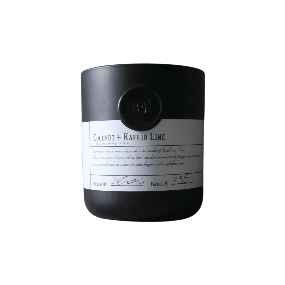 Candle - Blanc+Nero - Coconut & Kaffir Lime Candle 400g - The Gift Company