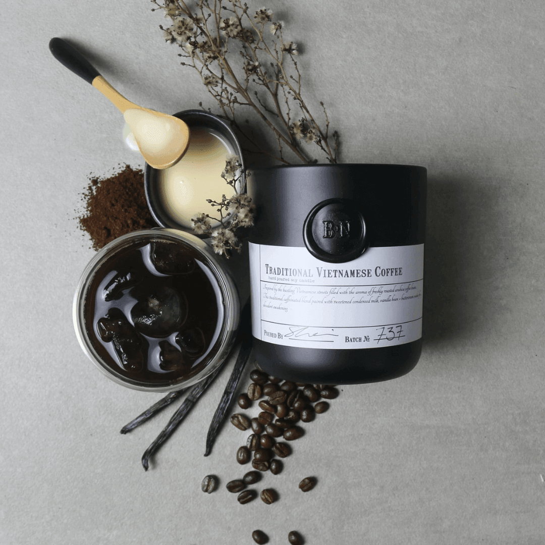 Candle - Blanc+Nero - Traditional Vietnamese Coffee - The Gift Company