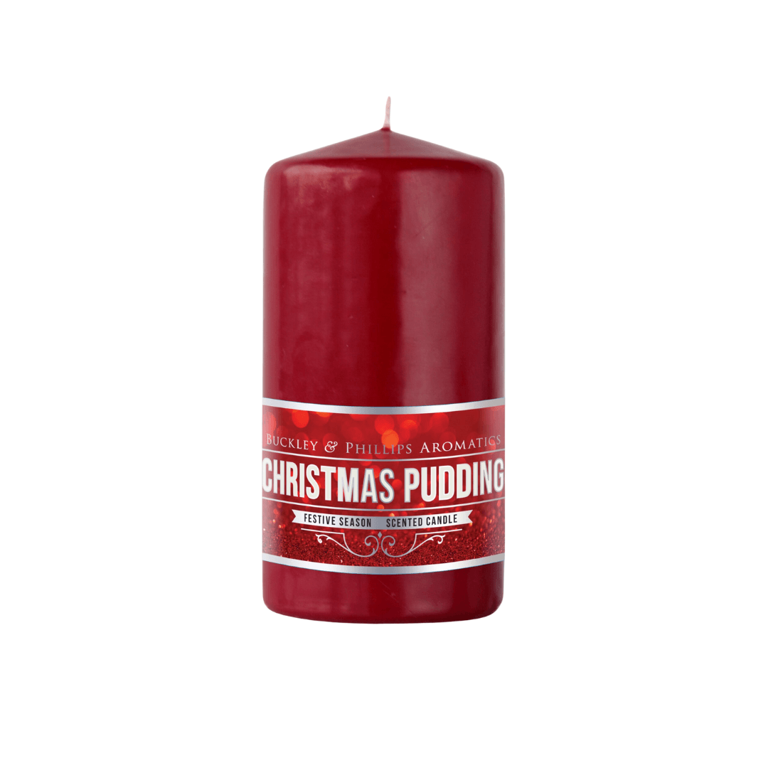 Candle - Buckley & Phillips Aromatics - Buckley & Phillips Aromatics - Christmas Pudding Pillar Candle - The Gift Company