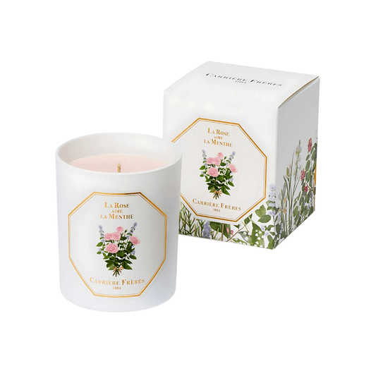 Candle - Carriere Freres - Carrière Frères La Rose aime la Menthe Candle 185g - The Gift Company