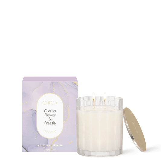 Candle - Circa - CIRCA Cotton Flower & Fressia Soy Candle 350g - The Gift Company