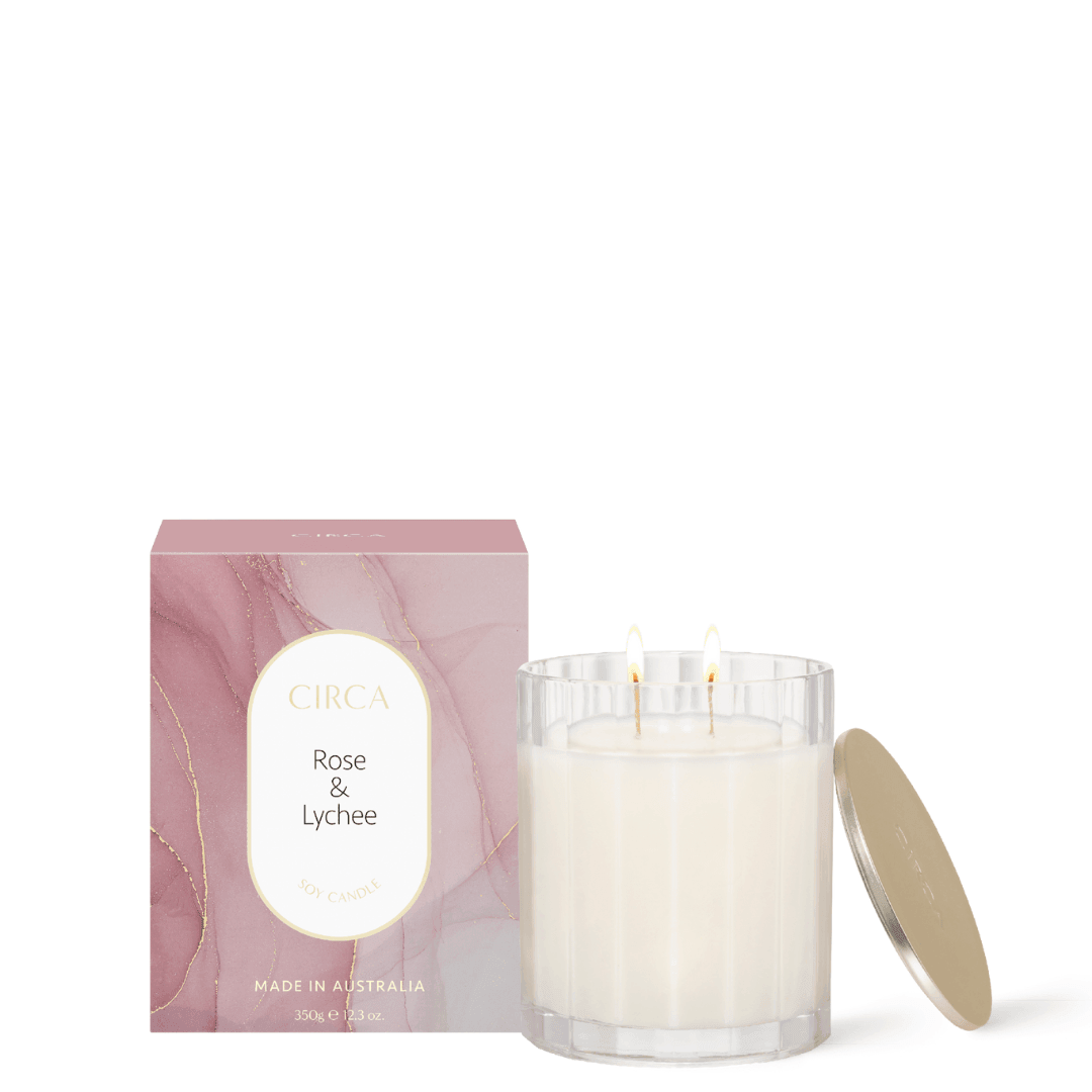 Candle - Circa - CIRCA Rose & Lychee Soy Candle 350g - The Gift Company