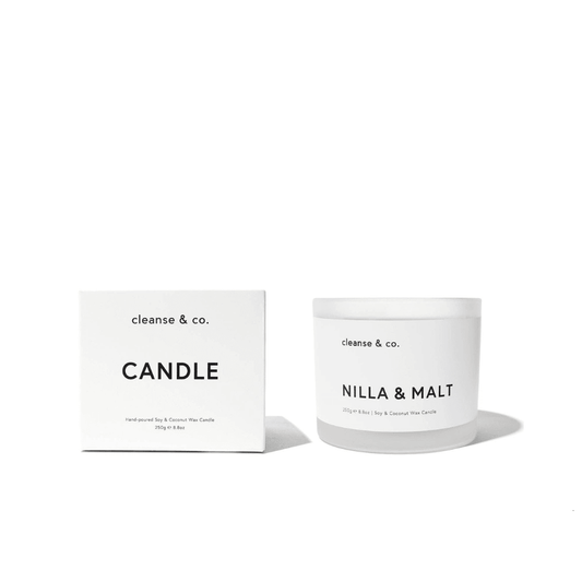 Candle - Cleanse & Co. - Cleanse & Co. Nilla & Malt Candle 250g - The Gift Company