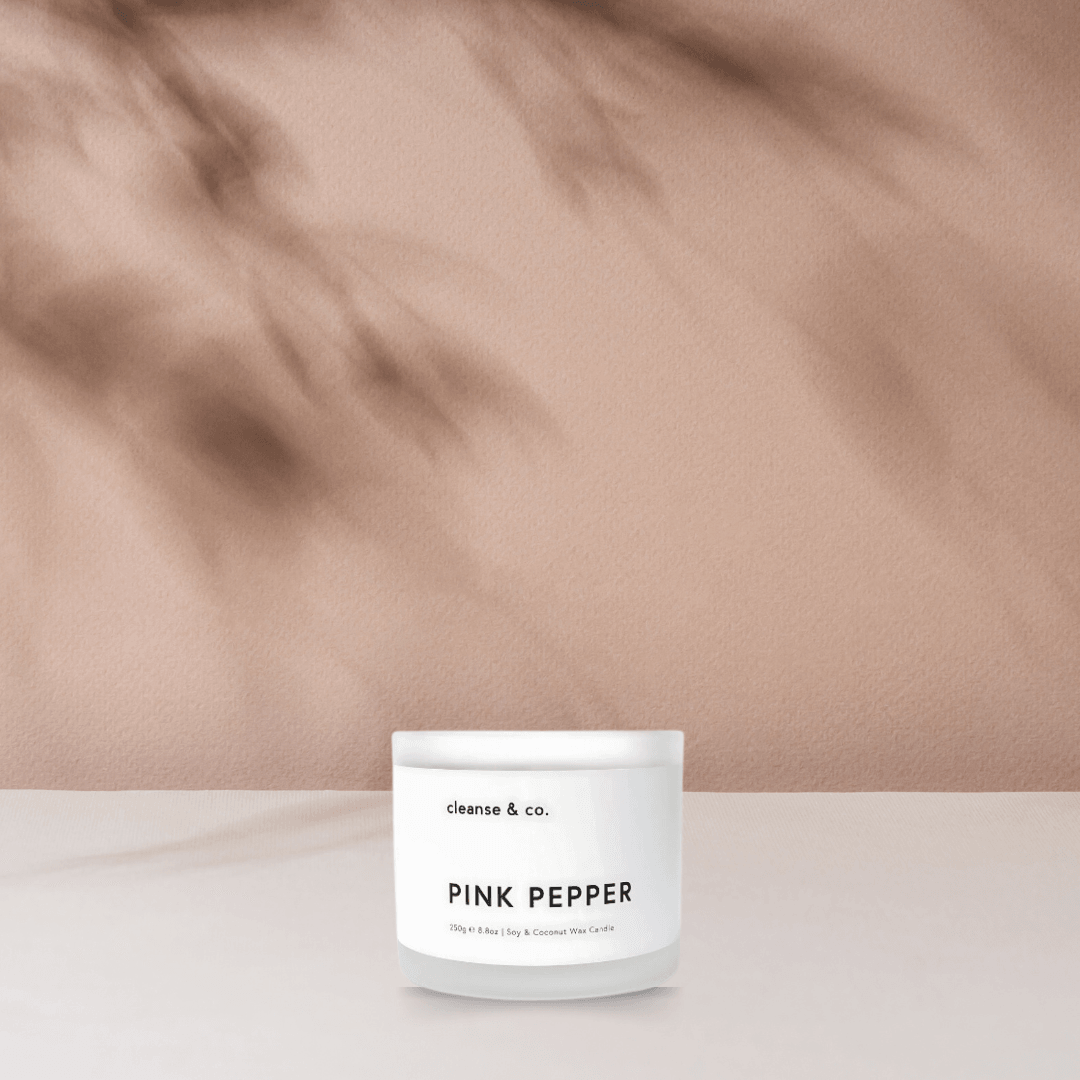 Candle - Cleanse & Co. - Cleanse & Co. Pink Pepper Candle 250g - The Gift Company