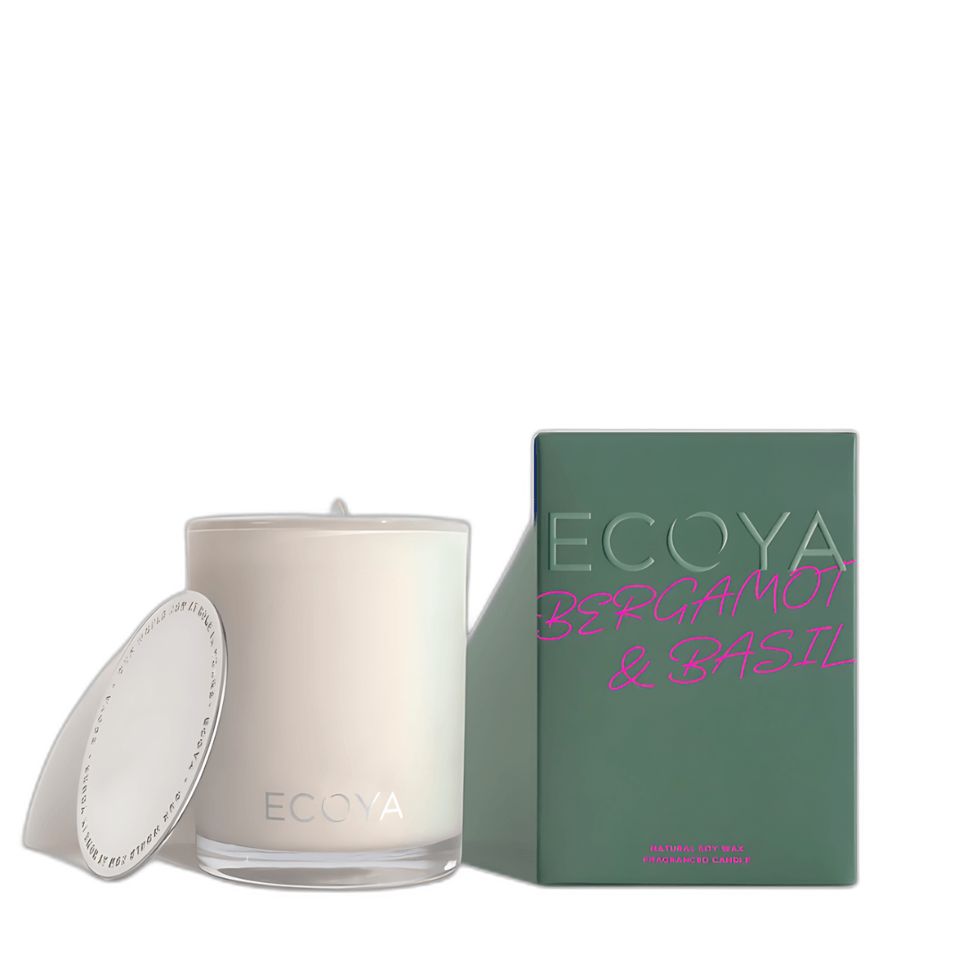 Candle - Ecoya - ECOYA Bergamot & Basil Candle 400g - The Gift Company