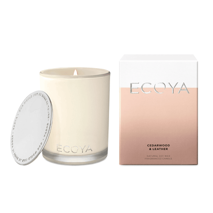 Candle - Ecoya - ECOYA Cedarwood & Leather Candle 400g - The Gift Company