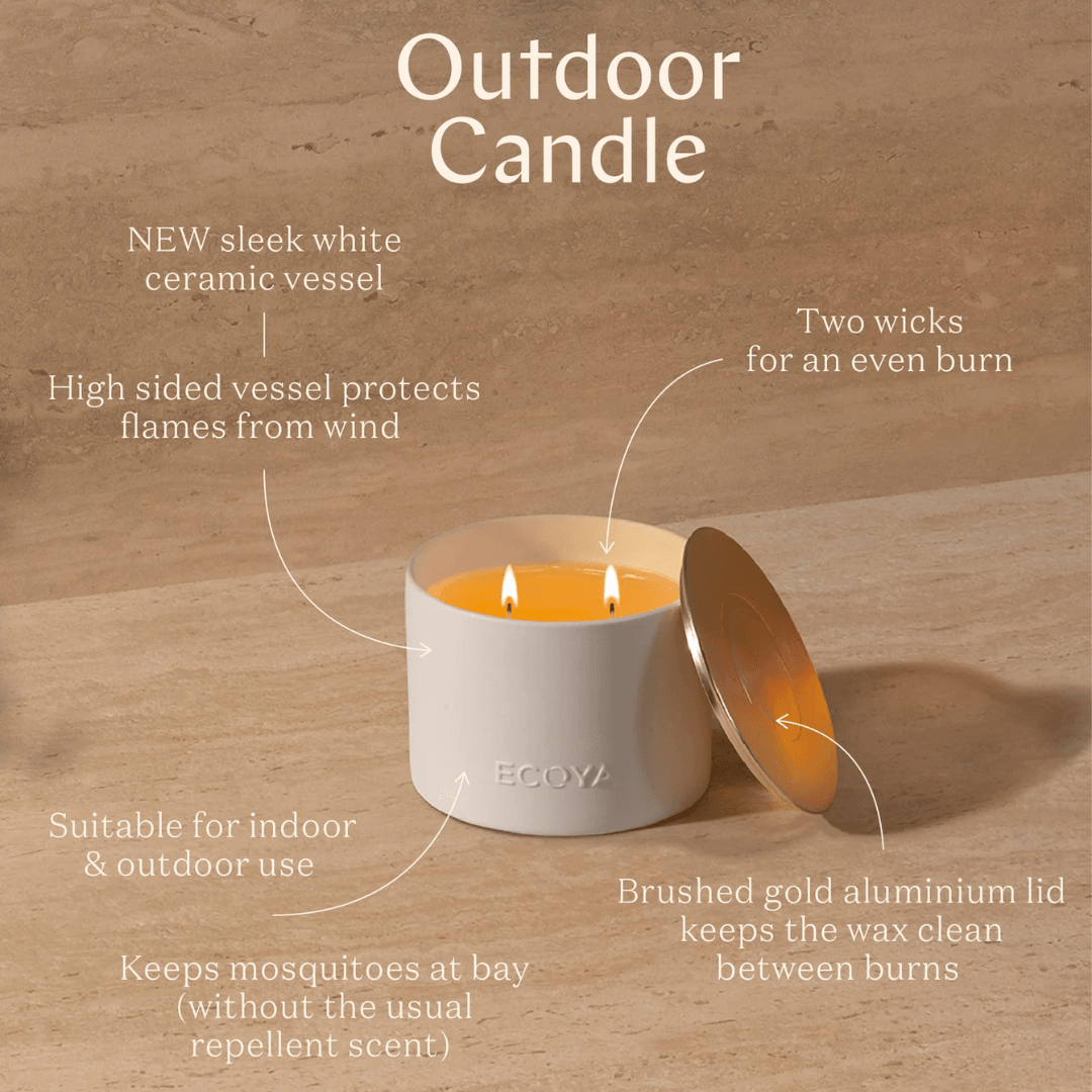 Candle - Ecoya - ECOYA Citronella & Lemongrass Outdoor Candle 400g - The Gift Company