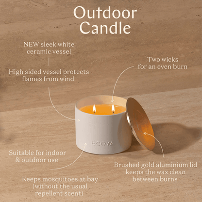 Candle - Ecoya - ECOYA Citronella & Lemongrass Outdoor Candle 400g - The Gift Company