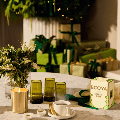 Candle - Ecoya - ECOYA Fresh Pine Goldie Candle 460g - The Gift Company