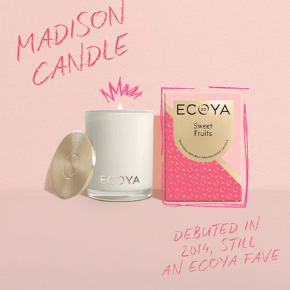 Candle - Ecoya - ECOYA Greatest Hits: Sweet Fruits Madison Candle 400g - The Gift Company