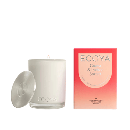 Candle - Ecoya - ECOYA Guava & Lychee Sorbet Madison Candle 400g - The Gift Company