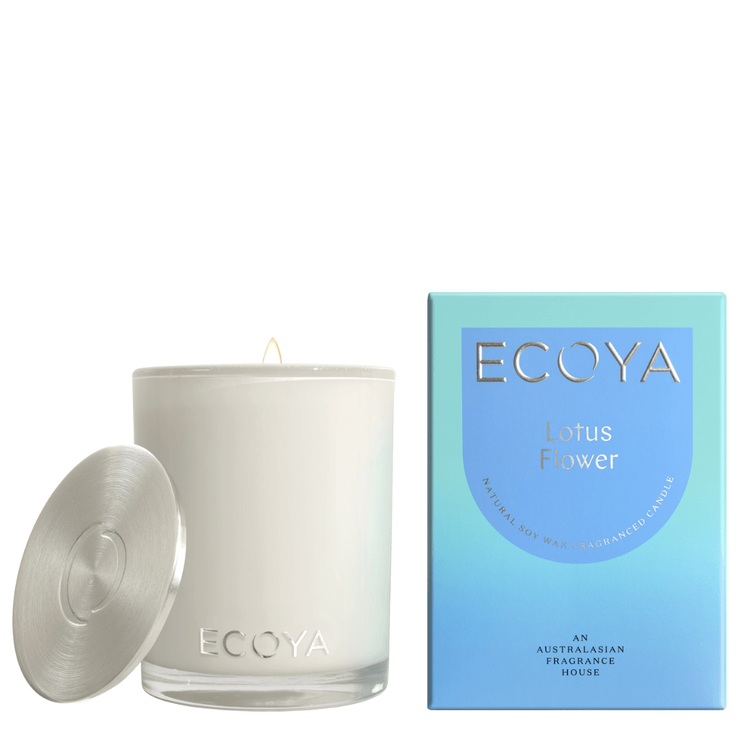 Candle - Ecoya - ECOYA Lotus Flower Madison Candle 400g - The Gift Company