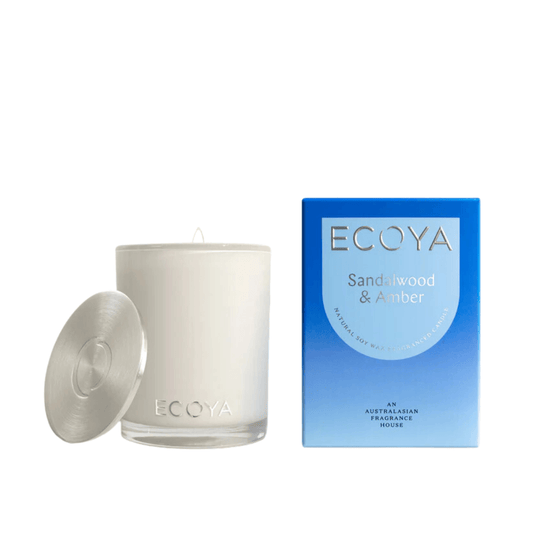 Candle - Ecoya - ECOYA Sandalwood & Amber Madison Candle 400g - The Gift Company