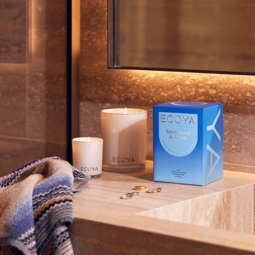 Candle - Ecoya - ECOYA Sandalwood & Amber Madison Candle 400g - The Gift Company