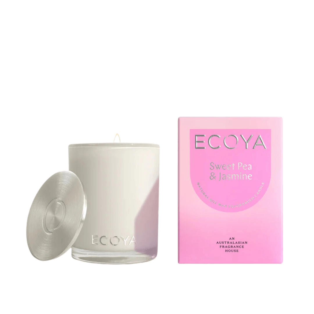 Candle - Ecoya - ECOYA Sweet Pea & Jasmine Madison Candle 400g - The Gift Company