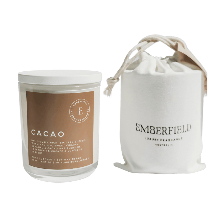 Candle - Emberfield - Cacao: Coffee Bean, Cacao, Vanilla & Coconut Candle - The Gift Company