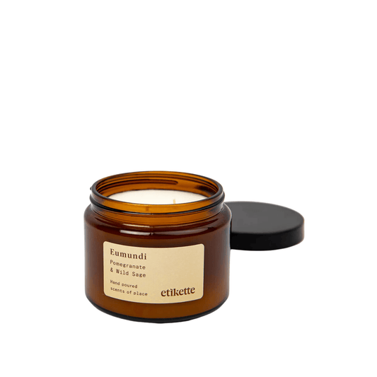 Candle - Etikette - Etikette Eumundi - Pomegranate & Wild Sage Soy Candle 500g - The Gift Company