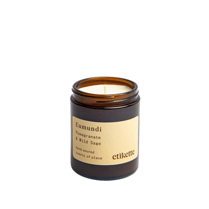 Candle - Etikette - Etikette Pomegranate & Wild Sage Soy Candle 175g - The Gift Company