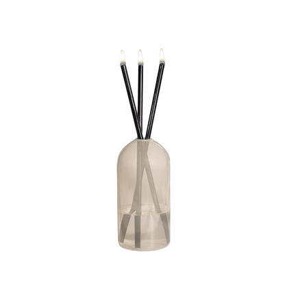 Candle - Everlasting Candle Co - Everlasting Candle Co Wylie Signature Set - Pampas Vase & Black Candle Sticks - The Perfume Company
