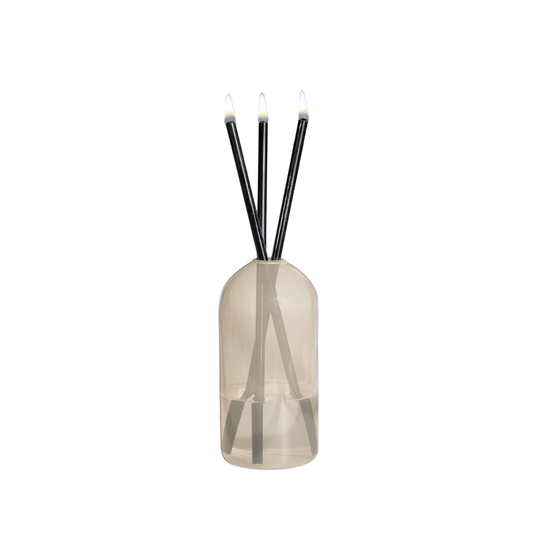 Candle - Everlasting Candle Co - Everlasting Candle Co Wylie Signature Set - Pampas Vase & Black Candle Sticks - The Perfume Company