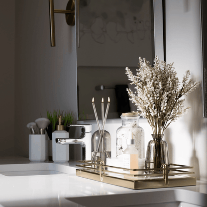 Candle - Everlasting Candle Co - Everlasting Candle Co Wylie Signature Set - Storm Vase & Silver Candle Sticks - The Gift Company