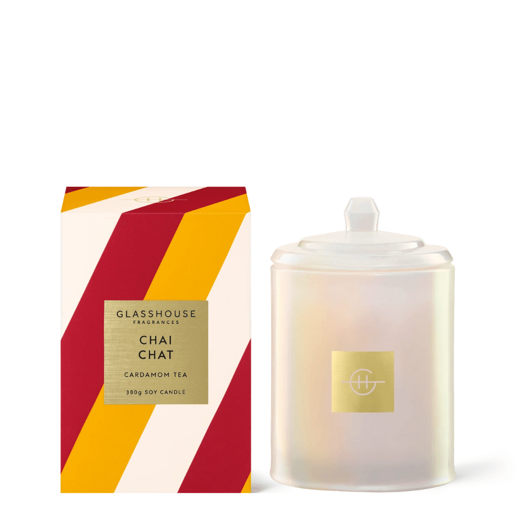 Candle - Glasshouse - Glasshouse Fragrances Chai Chat Candle 380g - The Gift Company