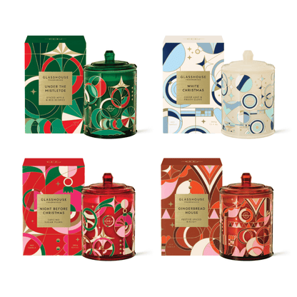 Candle - Glasshouse - Glasshouse Fragrances Christmas Bundle - Candle 380g x 4 (worth $240) - The Gift Company