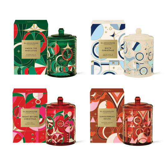 Candle - Glasshouse - Glasshouse Fragrances Christmas Bundle - Candle 380g x 4 (worth $240) - The Gift Company