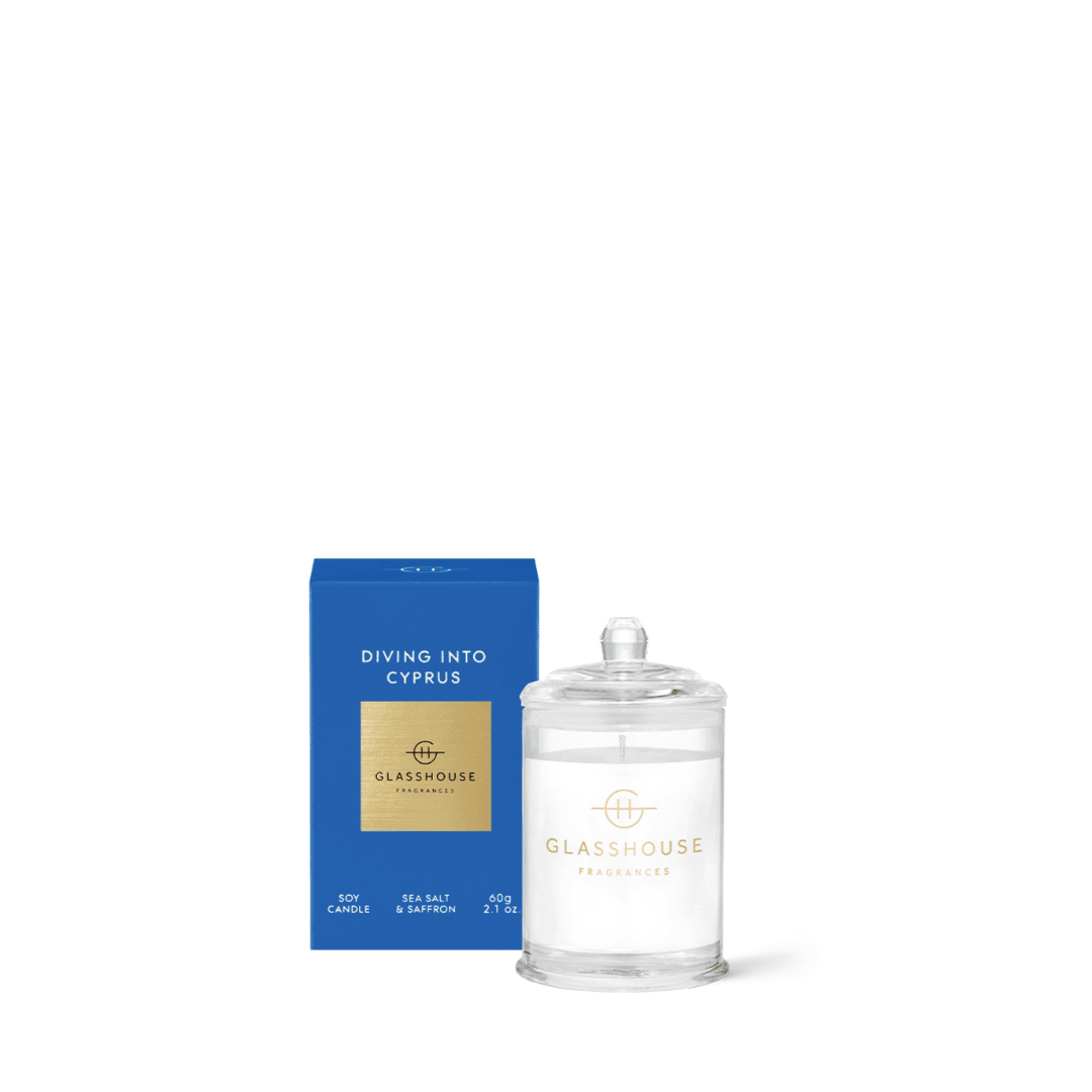 Candle - Glasshouse - Glasshouse Fragrances Diving into Cyprus Candle 60g - The Gift Company