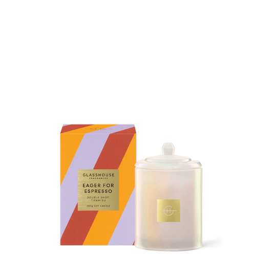 Candle - Glasshouse - Glasshouse Fragrances Eager For Espresso Candle 380g - The Gift Company