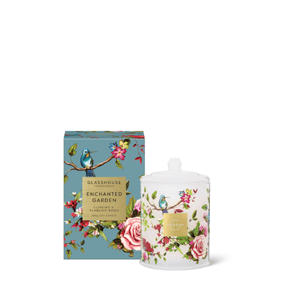 Candle - Glasshouse - Glasshouse Fragrances Enchanted Garden Candle 380g - The Gift Company