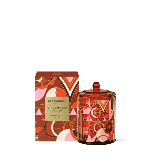 Candle - Glasshouse - Glasshouse Fragrances Gingerbread House Candle 380g - The Gift Company