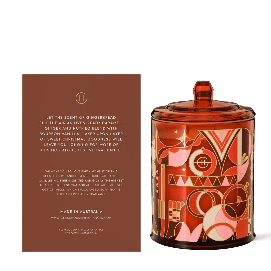 Candle - Glasshouse - Glasshouse Fragrances Gingerbread House Candle 380g - The Gift Company