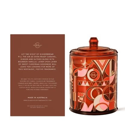 Candle - Glasshouse - Glasshouse Fragrances Gingerbread House Candle 380g - The Gift Company