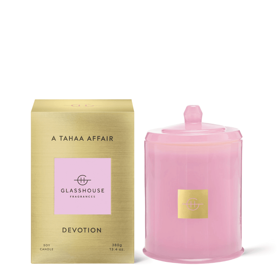Candle - Glasshouse - Glasshouse Fragrances Limited Edition: A Tahaa Affair Devotion Candle 380g - The Gift Company