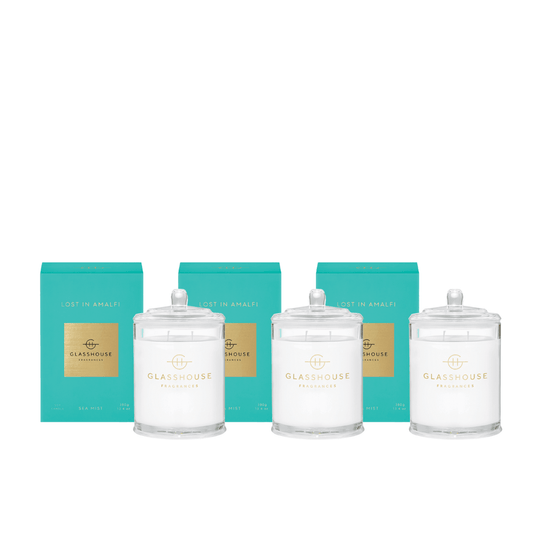 Candle - Glasshouse - Glasshouse Fragrances Lost in Amalfi Candle 380g Bundle x 3 - The Gift Company