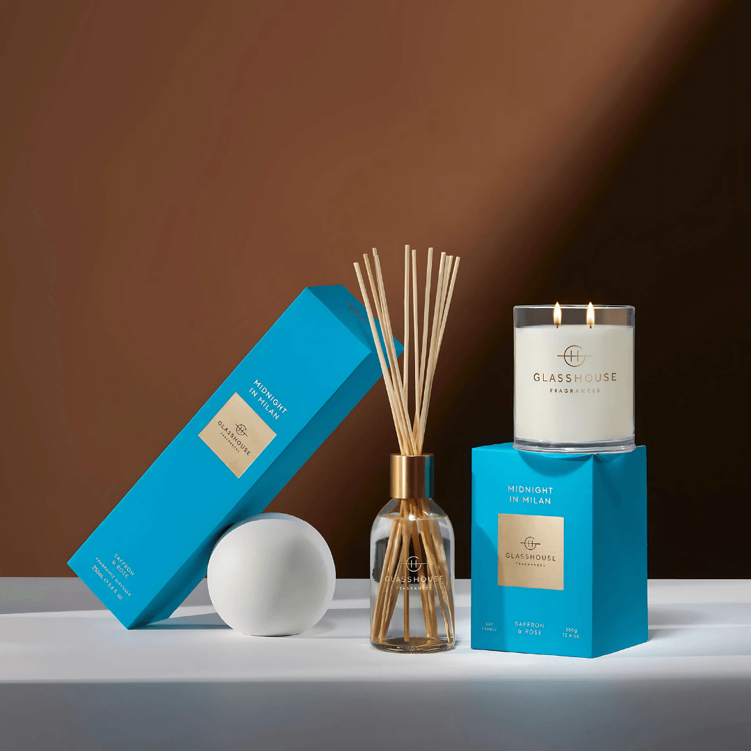 Candle - Glasshouse - Glasshouse Fragrances Midnight in Milan Candle 380g - The Gift Company