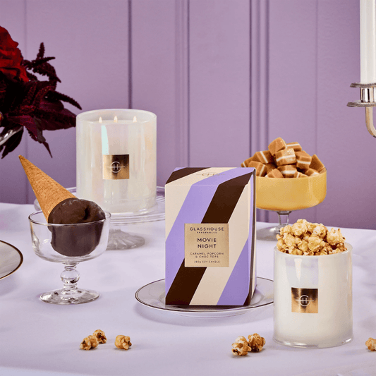 Candle - Glasshouse - Glasshouse Fragrances Movie Night Candle 380g - The Gift Company