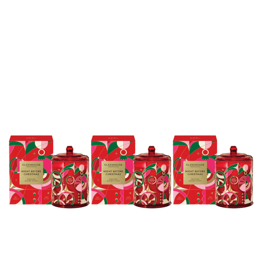Candle - Glasshouse - Glasshouse Fragrances Night Before Christmas Candle 380g Bundle x 3 (worth $180) - The Gift Company