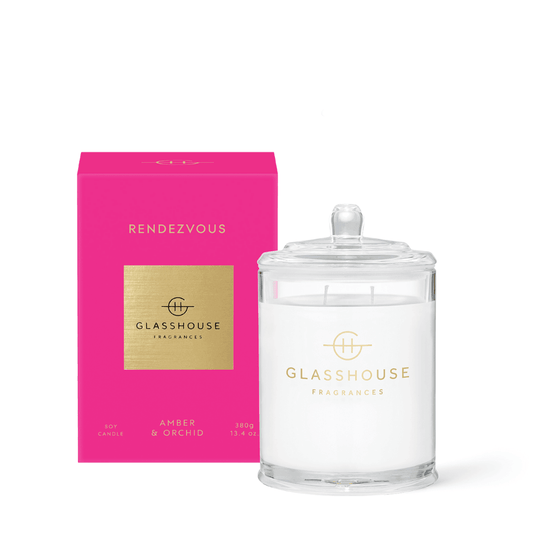 Candle - Glasshouse - Glasshouse Fragrances Rendezvous Candle 380g - The Gift Company