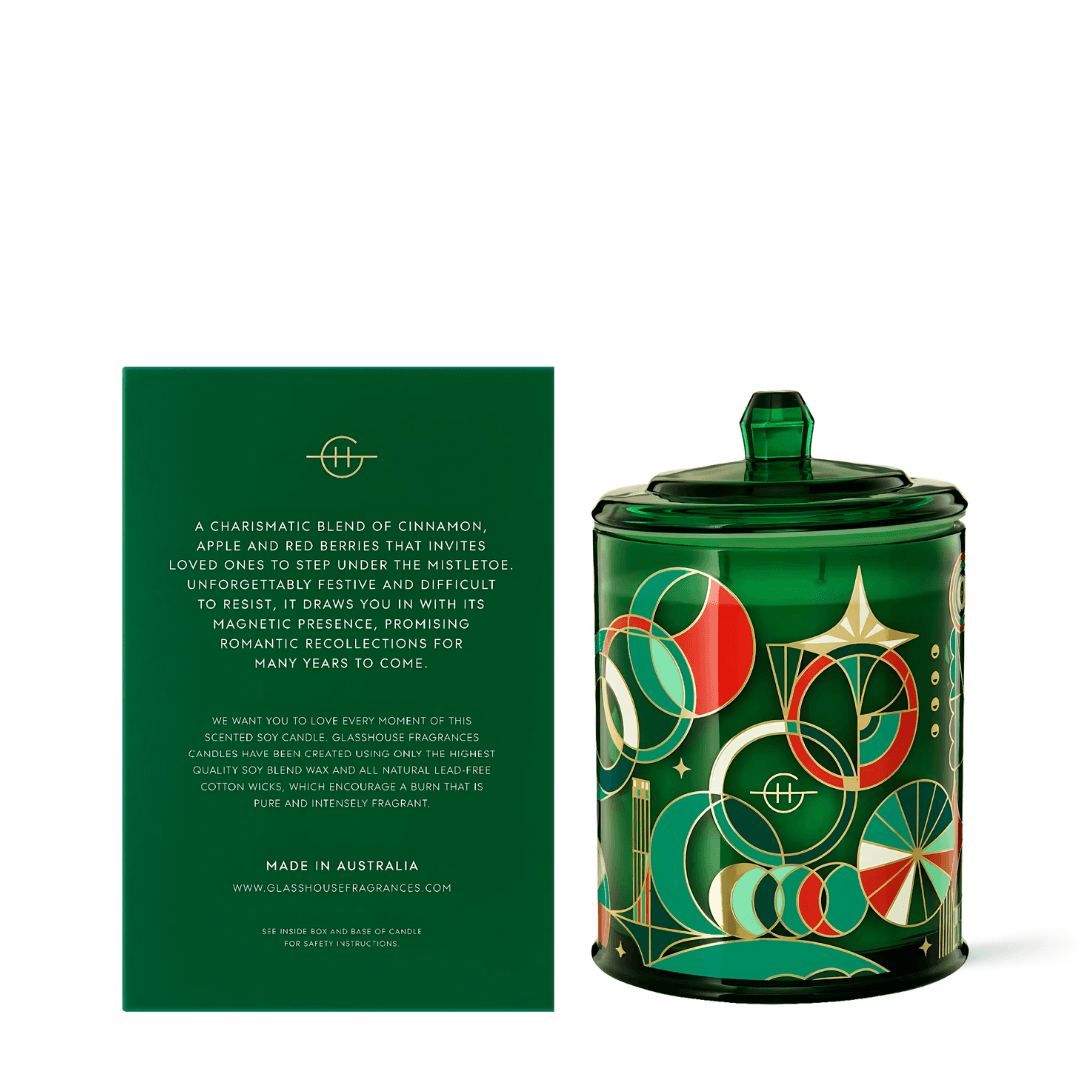 Candle - Glasshouse - Glasshouse Fragrances Under The Mistletoe Candle 380g - The Gift Company