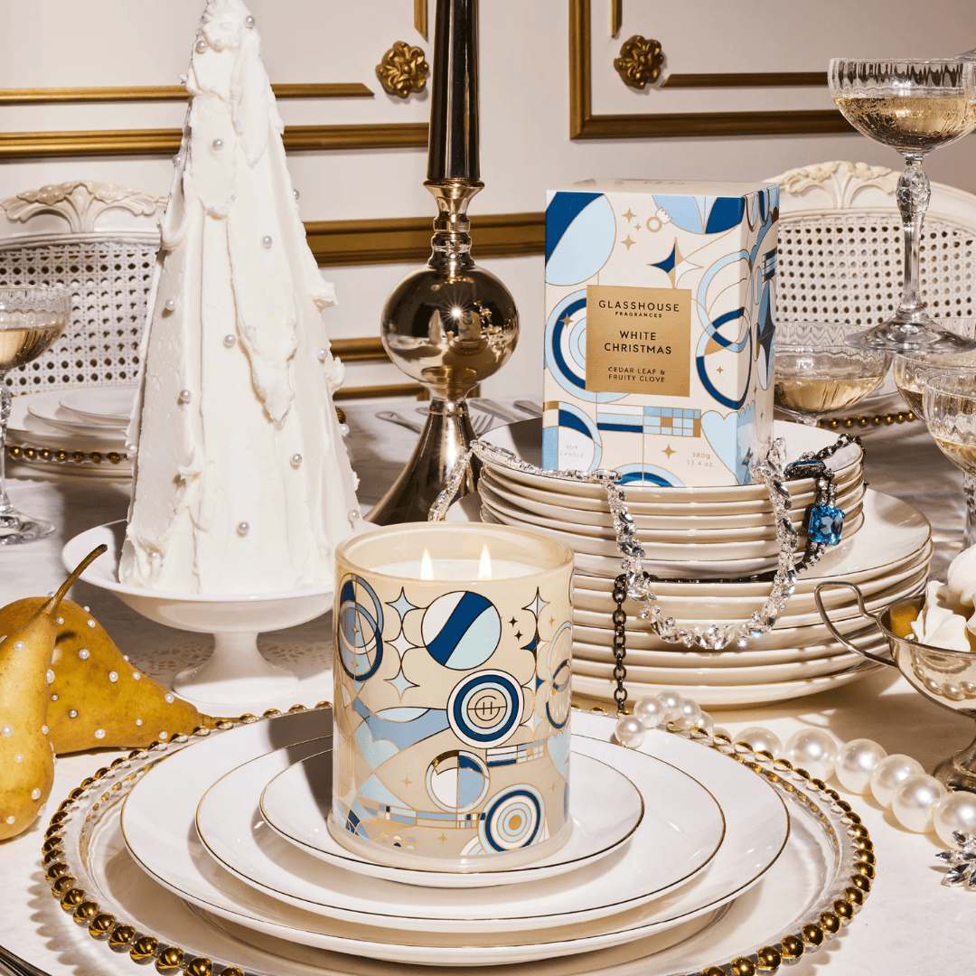 Candle - Glasshouse - Glasshouse Fragrances White Christmas Candle 380g - The Gift Company